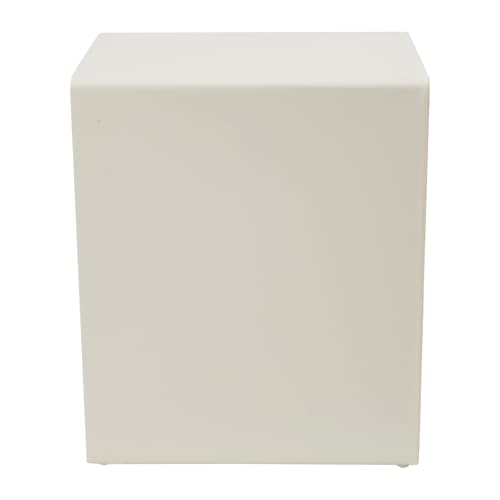 Modern Bedside Table, Minimalist Nightstand Small Narrow Side Table with 2 Drawers for Bedroom Living Room Small Space White