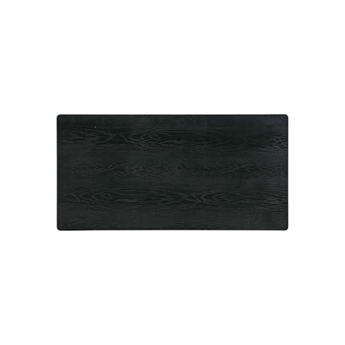 NTC Flow Modern Wooden Rectangle Desk Table with Hidden Drawer – Waterproof & Heat Resistant, Burnt Black - color: Burnt Black, size: 47 Inch, style: Desk