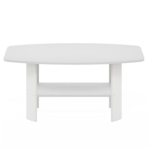 Furinno Simple Design, Coffee Table, White - color: White, size: Coffee Table