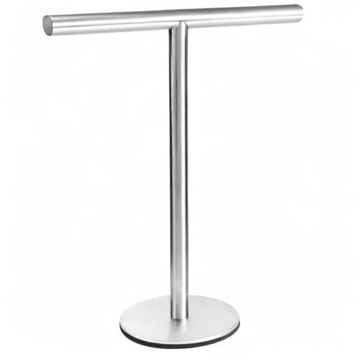 Bathroom Hand Towel Holder Stand,T-Shape Hand Towel Holder Stand SUS304 Stainless Steel for Bathroom,Kitchen or Vanity Countertop(2Pack) - color: Silver-2pack