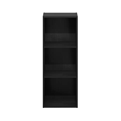 Furinno Pasir 3-Tier No Tool Assembly Open Shelf Bookcase, Blackwood - color: Blackwood, size: 3-Tier Cube No Tool