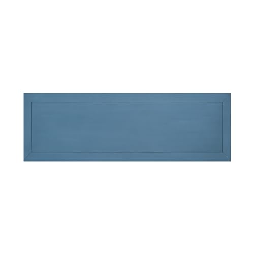 P PURLOVE Console Table Buffet Sideboard Sofa Table with Drawers Cabinets and Bottom Shelf (Light Navy) - color: Light Navy
