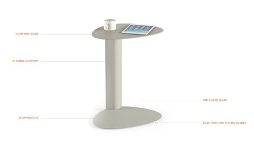 BDI Furniture Bink 1025-19.25'' Laptop Stand, Side Table, End Table, C Table for Sofa or Bedside, Stone - color: Grey