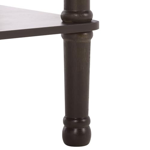 SAFAVIEH Furniture - Tinsley Rectangle Console Table - Dark Chocolate - Solid Wood - Farmhouse Turned-Leg Design - Ideal for Entryway, Living Room, Hallway, 28" W x 11.75" D x 28" H (CNS5724D) - color: Dark Chocolate