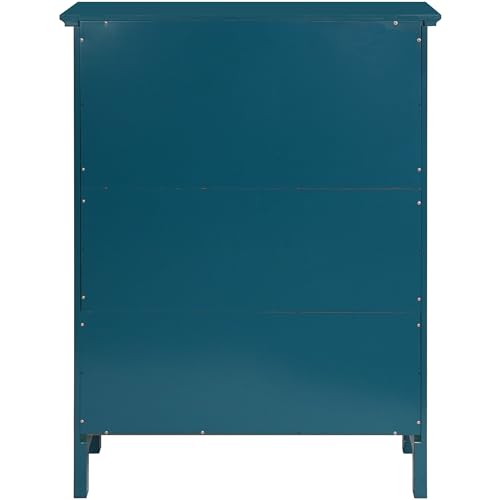 eHemco 3 Tier Bookcase with 2 Arched Supports, 40 Inches, Blue - color: Blue, size: 3 Tier