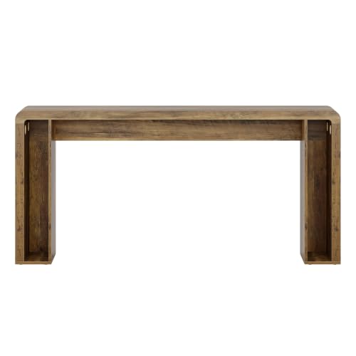 Tribesigns 70.9-Inch Extra Long Console Table, Rustic Wooden Sofa Table Behind Couch, Farmhouse Entryway Console for Living Room, Entryway, Hallway, Foyer (Brown) - color: Brown