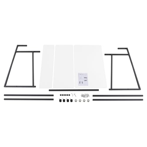 3 Tiers Rolling Computer Desk, 31.5 Inch Home Office Desk with 4 Wheels & 4 Foot Pads, Mobile Small Computer Desk, Student Study Table for Small Space Bedroom (White+Black) - color: White+black