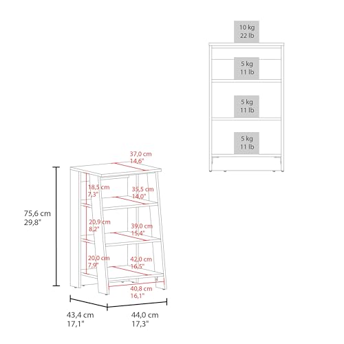 White Freestanding Bathroom Shelf with Open Storage