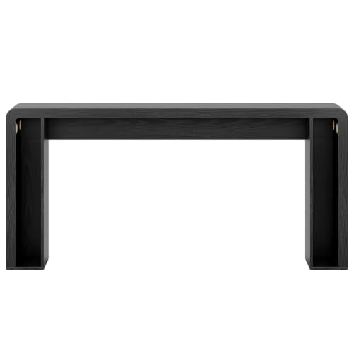 Tribesigns 70.9-Inch Extra Long Console Table, Rustic Wooden Sofa Table Behind Couch, Farmhouse Entryway Console for Living Room, Entryway, Hallway, Foyer (Black) - color: Black