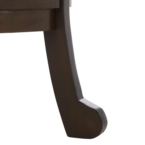 SAFAVIEH Furniture - Mary Pedestal Table - Dark Chocolate - Solid Wood - Farmhouse Pedestal Design - Ideal for Living Room, Entryway, Home Office, 18.1" W x 18.1" D x 26" H (AMH5711F) - color: Dark Chocolate