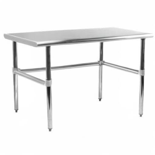48" x 14" Open Base Stainless Steel Work Table ā NSF Certified Narrow Commercial Utility Table with Galvanized Legs for Kitchens, Labs & Food Trucks - size: 48"x14"