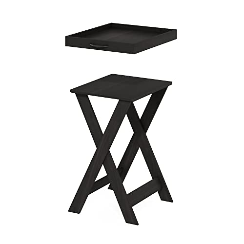 Furinno Classic Tray Table with Removable Tray, Espresso - color: Espresso, style: With Tray