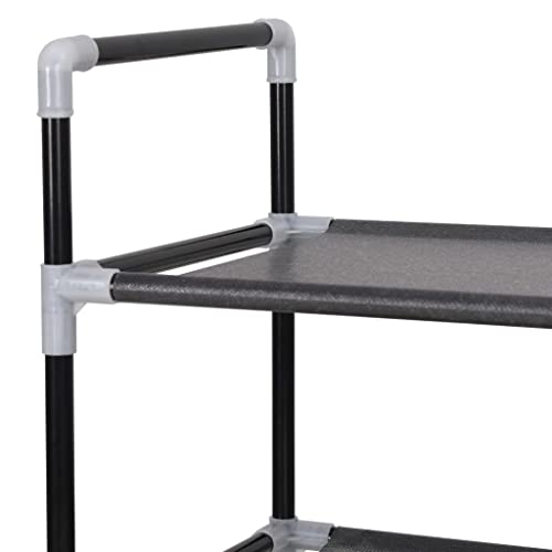 Minimalist Shoe Rack with 4 Shelves, Sturdy Metal Frame, Freestanding Storage Organizer for Entryway Bedroom Hallway