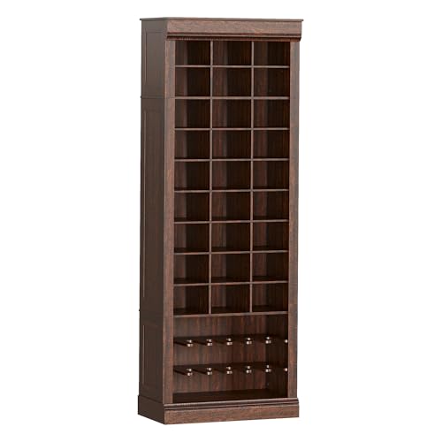 IDEALHOUSE 10-Tier Shoe Storage Cabinet, Tall Wooden Shoe Rack with 27 Cubbies, Freestanding Shoe Organizer for Entryway, Living Room