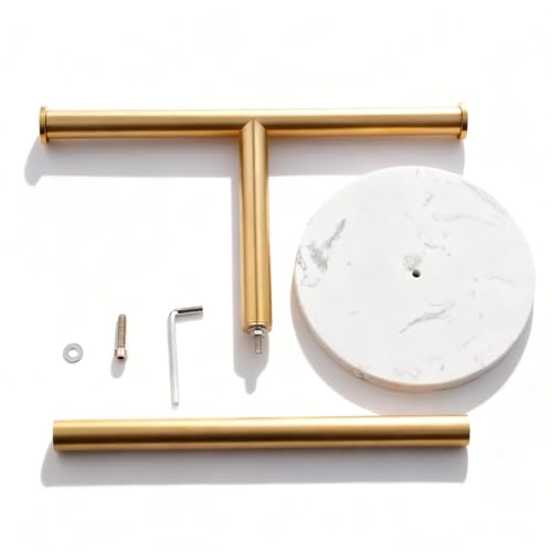 Hand Towel Holder, NEWRAIN Countertop Hand Towel Holder Stand, Stainless Steel Free Standing Hand Towel Rack with Heavy Marble Base, for Bathroom Kitchen & Counter top, Brushed Gold - color: Brushed Gold, style: 1-Tier