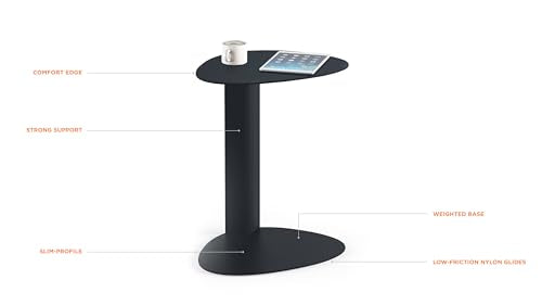 BDI Furniture Bink 1025-19.25'' Laptop Stand, Side Table, End Table, C Table for Sofa or Bedside, Pepper - color: Pepper