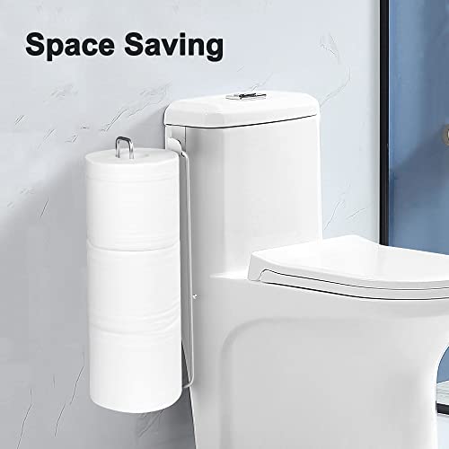 Bathroom Toilet Paper Roll Holder for 3 Roll Tissue, Brushed Nickel,Over The Tank Toilet Paper Holder,Self Adhesive Toilet Paper Holder Storage Wall Mount,Stainless Steel Toliet Paper Holder(1 Pcs) - color: A:hold 3 Rolls Tissue(1pcs)