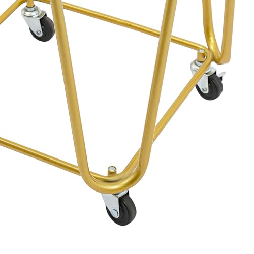 Wire Metal Deep Set Rolling Laundry Basket,Mesh Wire Laundry Basket Storage Cart for Bathroom Bedroom Dirty Clothes Storage (F) - size: F