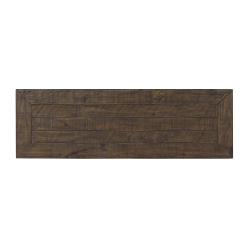 Martin Svensson Home Solid Wood Sofa Console Table, Black with Brown Top - color: Black With Brown Top