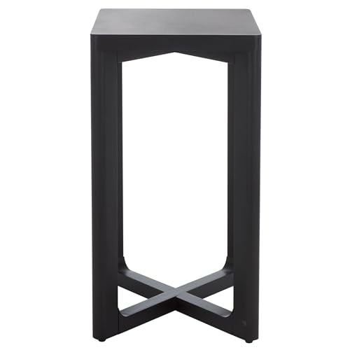 SAFAVIEH Home Collection - Akai Accent Table, Black Side Table with Cross Base, Fully Assembled (ACC2400B) - color: Black
