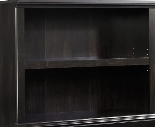 Sauder Miscellaneous Storage 2-Shelf Bookcase/ book shelf, Estate Black finish - color: Estate Black Finish