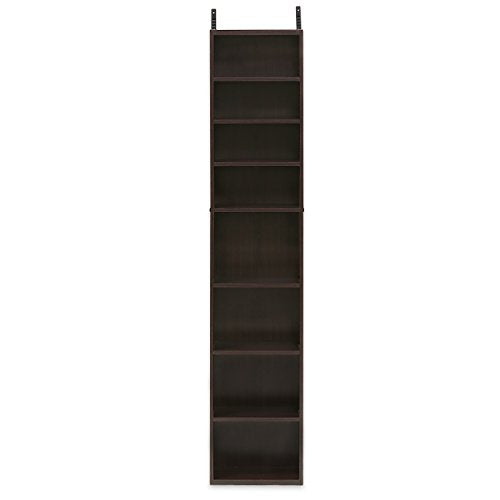 FURINNO Indo 8-Tier Media Tower, Espresso - color: Espresso, size: 8-Shelf, Slim