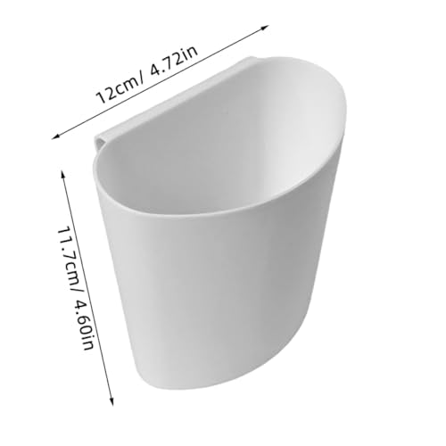 STOBOK 4Pcs Hanging Cup Holder for Rolling Cart Small Hanging Basket with Flat Bottom Cart Side Hanging Basket for Office Supplies Pencils Scissors Makeup Kitchen Storage