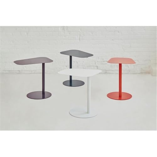 Pemberly Row Modern Metal End Table, 20 in H x 19.75 in W, C-Shaped Space-Saving Design, Green Powder Coat Finish, Durable Steel Construction, Compact Accent Table for Living Room or Small Spaces