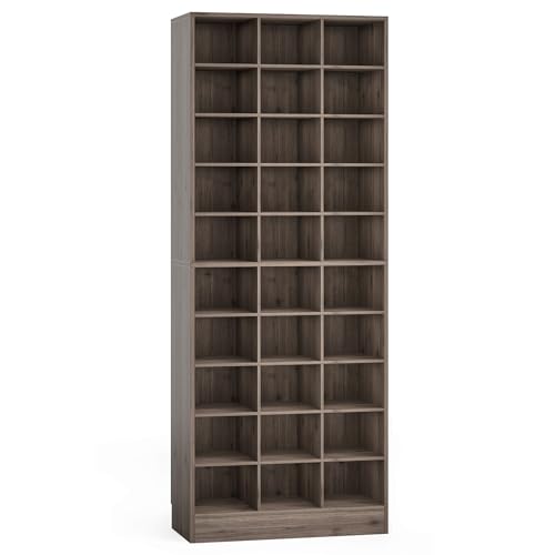 LITTLE TREE 70.9" Tall Shoe Rack, 10-Tier Freestanding Shelf, Max. Store 30 Pairs, Shoe Cabinet Organizer for Living Room, Entryway, Cloakroom, Grey - color: Grey