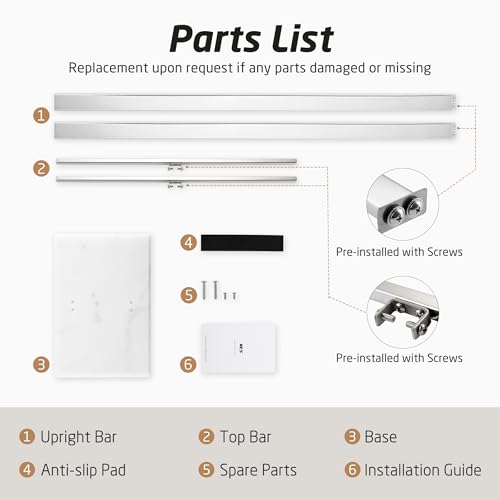 KES Standing Towel Rack, 37" H, 18/8 Stainless Steel & Marble Base Polished | Equal-Height Rods, 8.23 Lbs Heavy Base, Fits Towels Up To 70", Freestanding Design, Bathroom Floor, Modern - color: Polished Silver, size: 37" H (Equal-height)