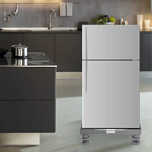 Nefish Mini Fridge Stand Adjustable Refrigerator Stand with 4 Strong Feet Universal Stand Base Washing Machine Stand Washer and Dryer Pedestals Multi-Functional Base for Appliance (Grey) - style: Grey-4 Feet