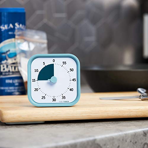 Time Timer MOD 60-Minute Visual Timer, Home Edition, Silent Operation, Study Tool for Homeschool and Office Use (Lake Day Blue) - color: Lake Day Blue, size: 3.47 Inch, style: Timer
