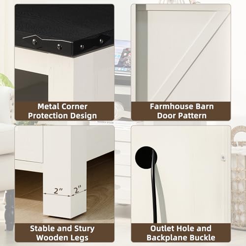 Joaxswe Night Stands with Charging Station Set of 2, Farmhouse Nightstand, White Wooden Bedside End Tables with 2 Drawers and Open Shelf, Bed Side Table for Bedroom, Living Room, Closet, Office - color: White, size: 2 pack