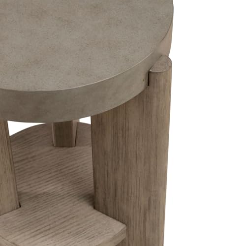 Liberty Furniture Affinity Chairside Table for Living Room - Dusty Taupe Faux Concrete Tops - size: Chairside Table