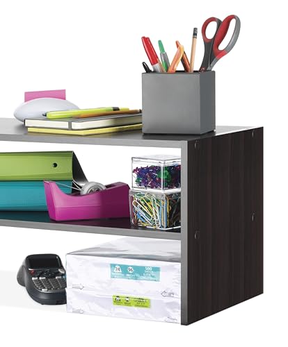 Whitmor Wood Stackable 2-Shelf Shoe Rack, 24 INCH, Espresso,2 Pack - color: Espresso, size: 24 INCH X2
