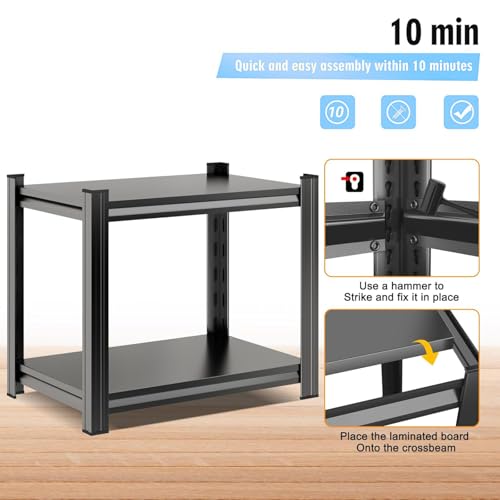 32"H x32"W Bakers Rack, 3-Tier Adjustable Kitchen Storage Rack, Highly Stable Metal Microwave Stand with Storage, 400lbs Per Tier Corner Display Shelf, Suitable for Kitchen Pantry Dinning Room, Black - size: 3T-32"H*32"W*14"D