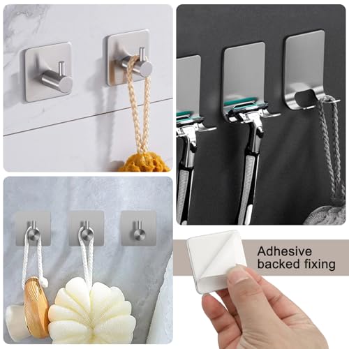 7 PCS Bathroom Hardware Set, Brushed Nickel Stainless Steel Bathroom Tower Rack Set Wall Mounted Includes 16" Towel Bar, Toilet Towel Paper Holder, Towel Ring, 4 Robe Towel Hooks - color: 7pcs-brushed Nickel