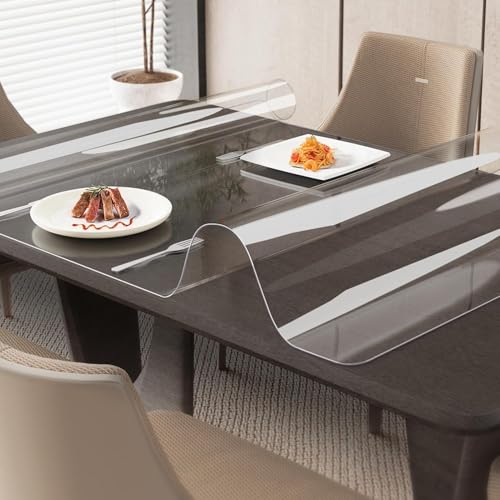Clear Writing Desk Pad, 36’’x60” Heat Resistant Waterproof PVC Round Edge Durable Desk Protect Mat, Anti-Static Writing Mat Table Protector - size: 36’’x60”
