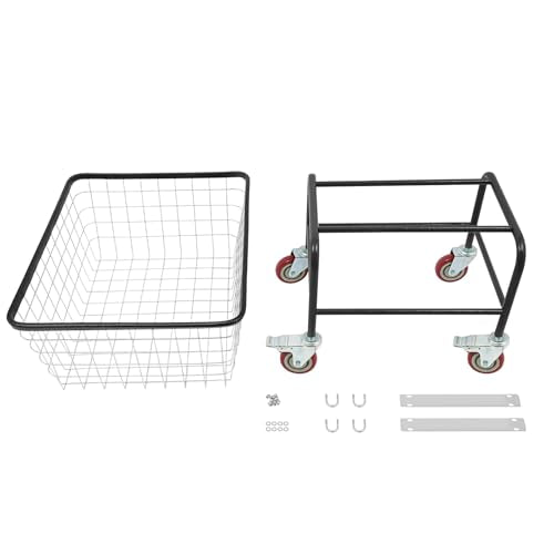 Wire Laundry Basket with Wheels, Laundry Metal Cart with Wheels for Homes Hotels Bathrooms Laundries Clothes Storage, 50kg/110lbs Load Capacity, 23.23 * 22.05 * 11.81in