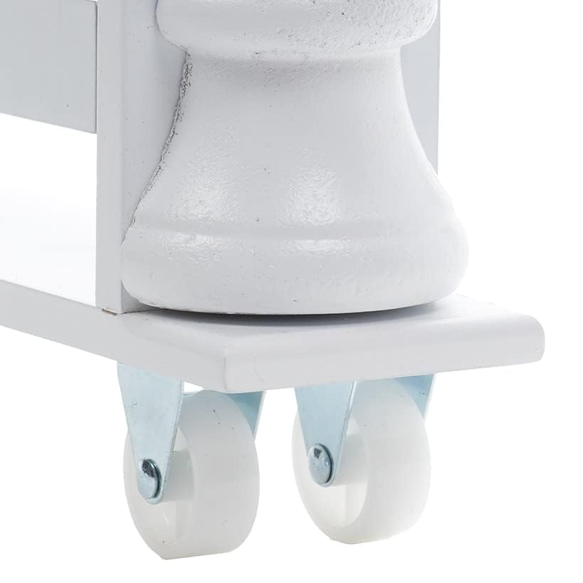 Slim Rolling Can and Spice Racks - White - color: White