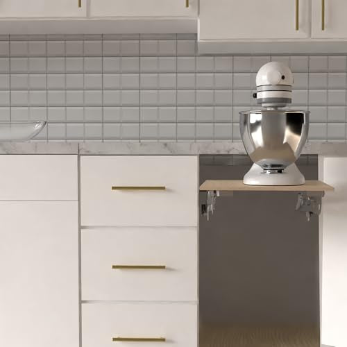 Life Finds Kitchen Appliance Lifting Brackets, Spring Loaded Lift Assist for Mixers, Blenders, and More, Shelf Not Included, LF-KAL01