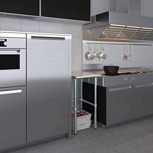 24 in. x 18 in. Open Base Stainless Steel Work Table | Residential & Commercial | Food Prep | Heavy Duty Utility Work Station | NSF - size: 18 in. Length x 24 in. Width