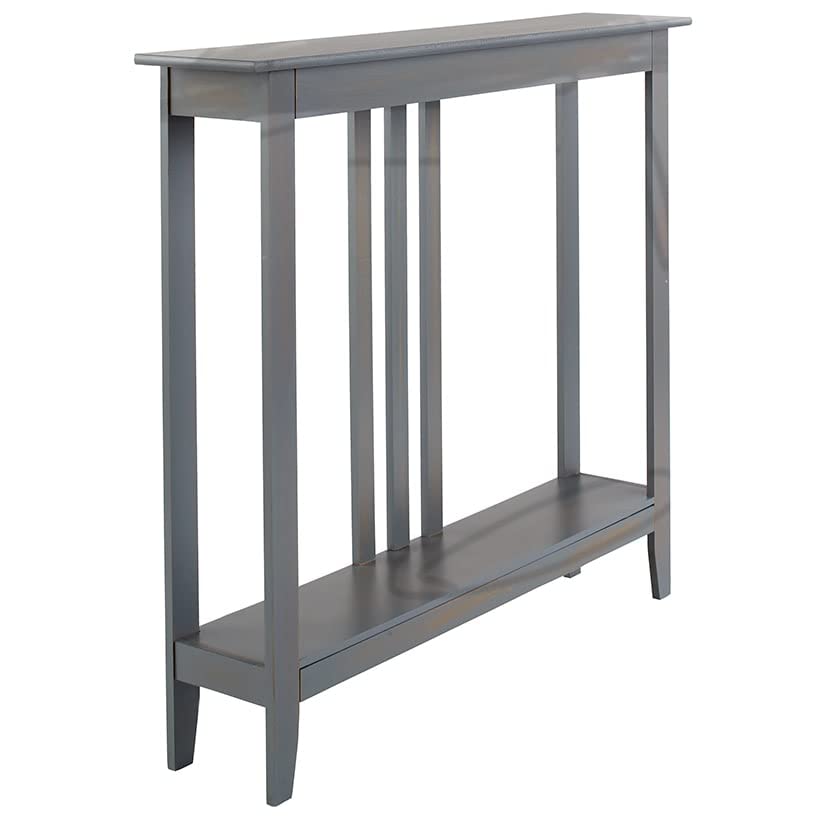 The Lakeside Collection Slim Space Saving Accent Table 36" W x 7" D x 32" H - Gray - color: Grey