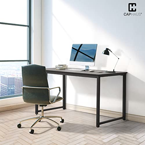 CAPHAUS 32 Inch Modern Computer Desk for Home Office, Gaming & Small Spaces - Easy Assembly, P2 Particle Board, Steel Legs, 220 lbs, Black - size: 32 inch