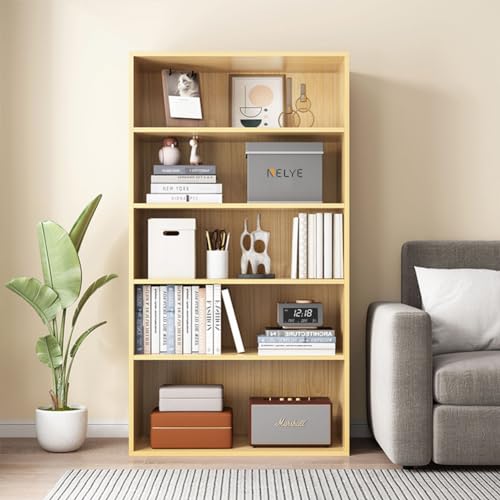 NELYE Basic Open Shelf Bookcase - 4-Tier Wooden Cube Storage Shelves Split Bookshelf, White - color: White, size: 4-Tier