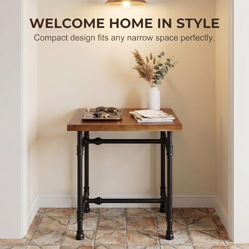 24 Inch Industrial Rustic Iron Pipe Entry Table, End Table, Coffee Table, Side Table, Metal Legs, Bar Table/Home Set/Living Room Set/Dining Room1