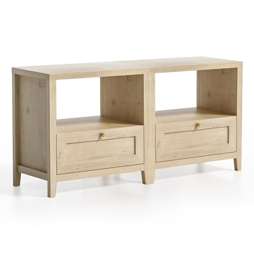 Modern Nightstands Set of 2, Farmhouse End Side Table with Drawer Freestanding Wide Bedside Table for Living Room Bedroom Sofa, Light Oak - color: 1 Drawer/Light Oak, size: 2PCS