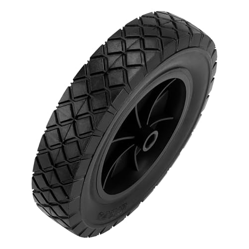 2 PCS 8 x 1.75 Inch Rubber Replacement Tire,Rubber Single Wheel Micro Sport Wheel with 1/2 Bore Offset Axle,Tires Rolling Roller for Installation Replacement,Hand Truck - size: Black 2Pcs