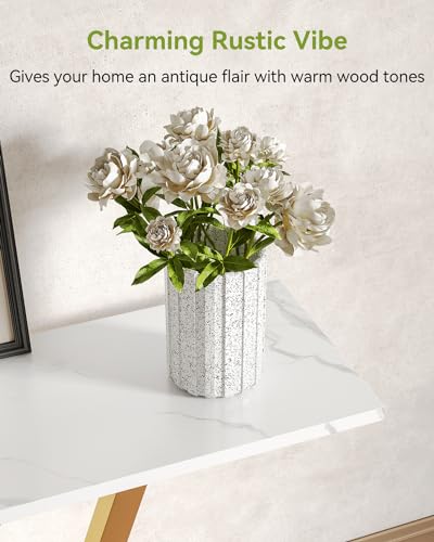 LITTLE TREE Console Table Hallway Table for Entryway 43 Inch Sofa Table Entryway Tables for Living Room, White & Gold - color: White & Gold