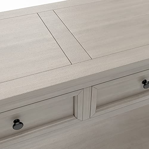 LKTART Solid Pine Console Table with Drawers,Long Sofa Table Entryway Table | 63" Entryway Table with Drawers & Open Shelf,Farmhouse Console Table,Entry Table for Hallway,Foyer or Behind Sofa,Gray Wash - color: Gray Wash